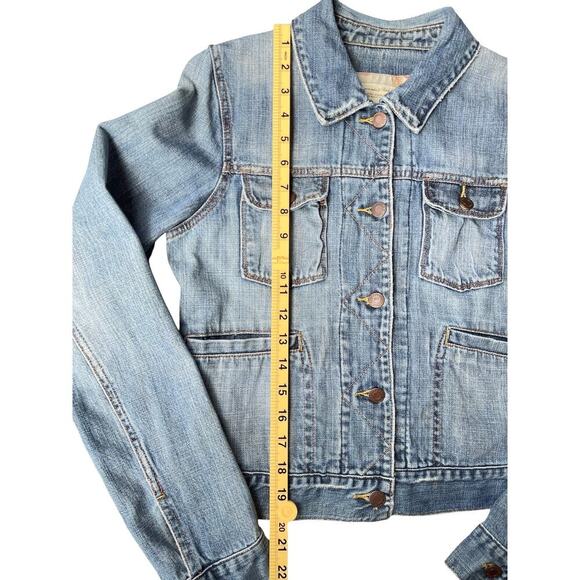 Abercrombie & Fitch Vintage 90s Y2K Distressed Denim Jean Jacket – Size M - Picture 8 of 11